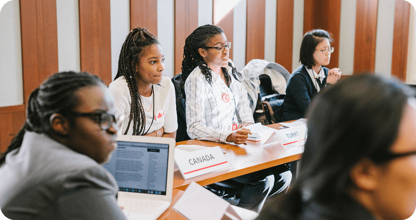 A student prepares a presentation at MG20, the annual student leadership summit at Knovva Academy.