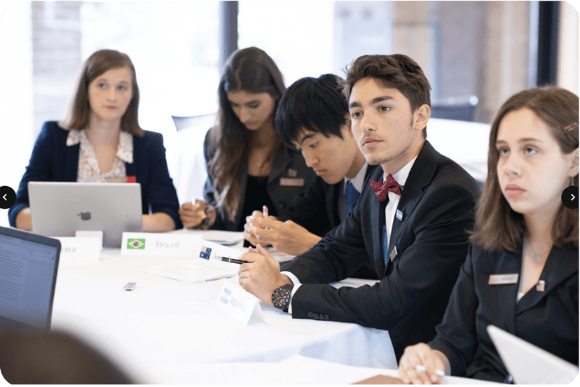 Student leaders at the annual high school conference.